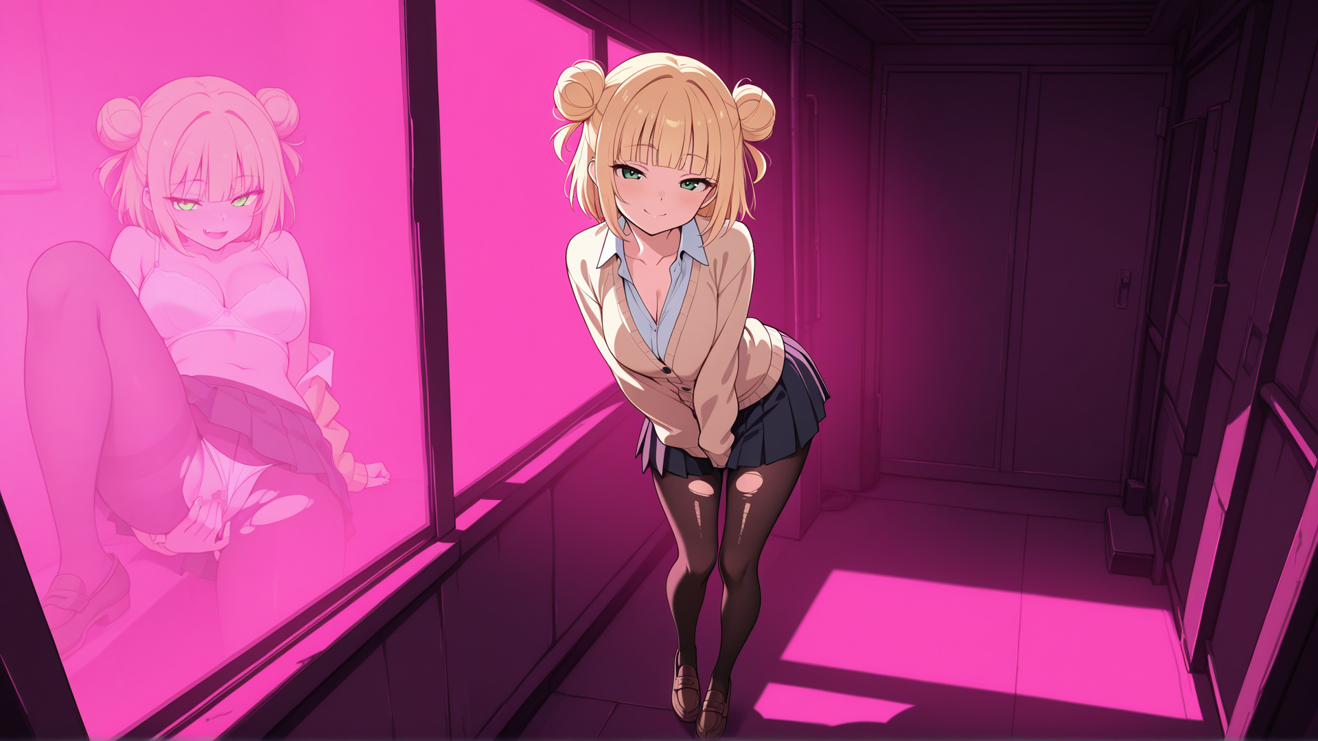 洗脳クリッカー 金髪巨乳の制服美少女編