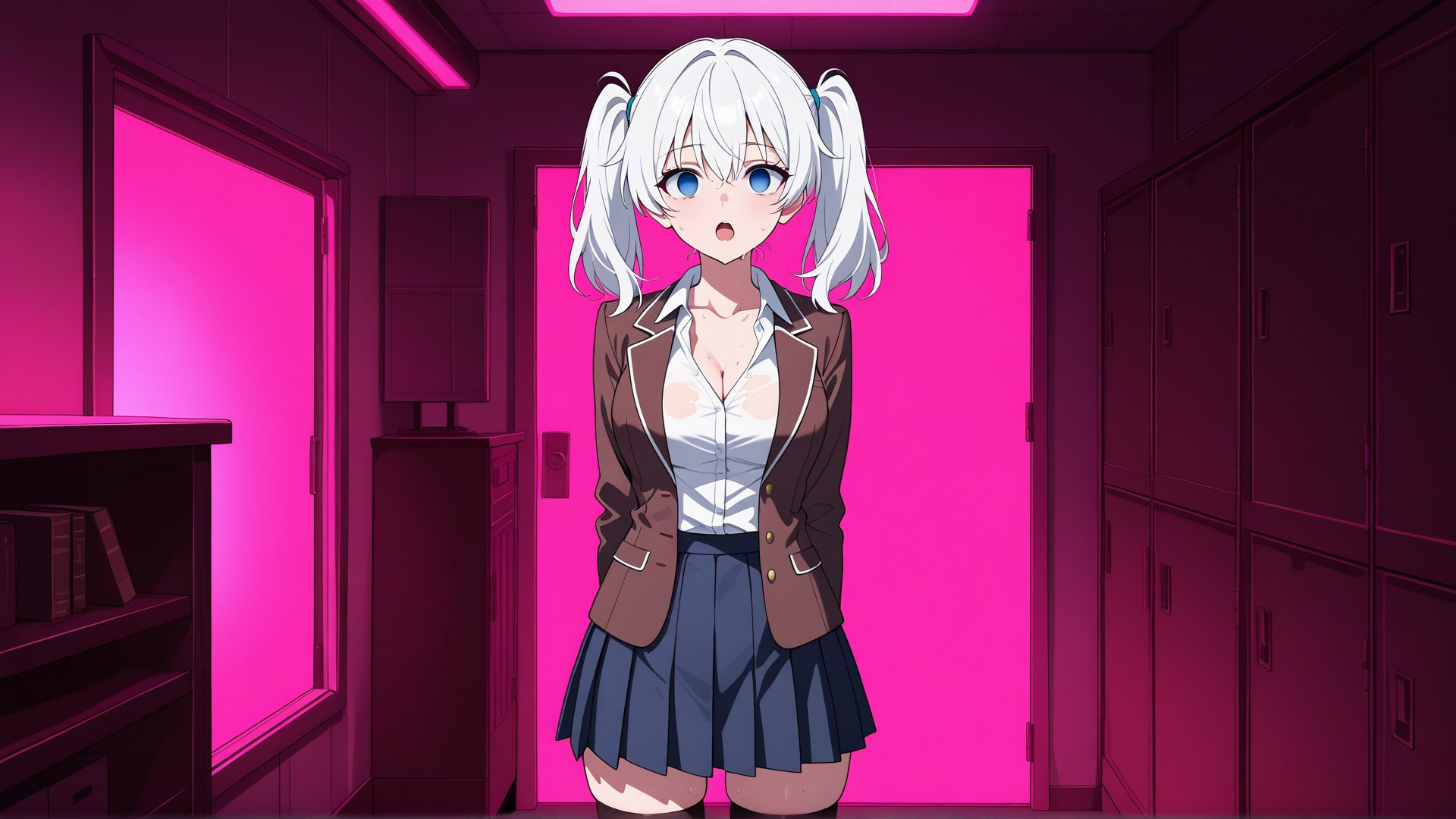 洗脳クリッカー 白髪ツインテールのエリート美少女編